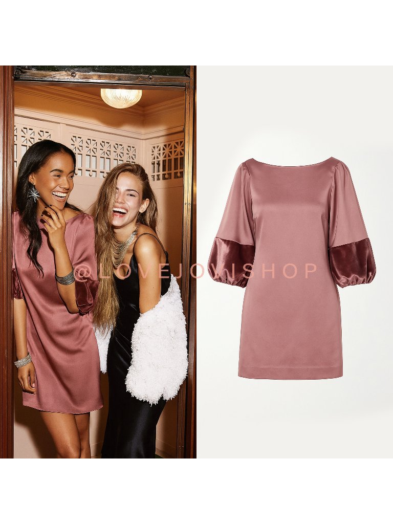 Dress | Elizabeth & James Statement Sleeve Slip Dress | Velvet Rose | Romantic